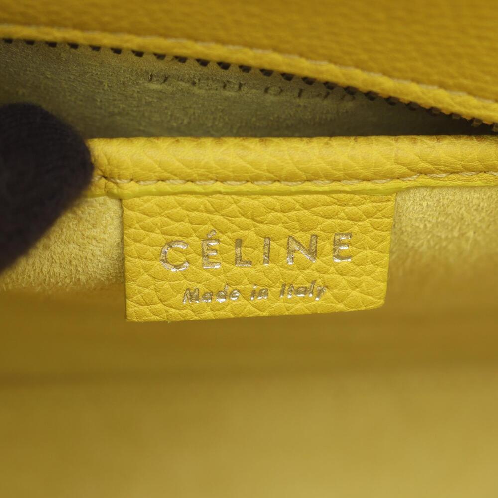 Celine Luggage 2way Shopper Handbag Leather Yellow - Picture 4 of 9